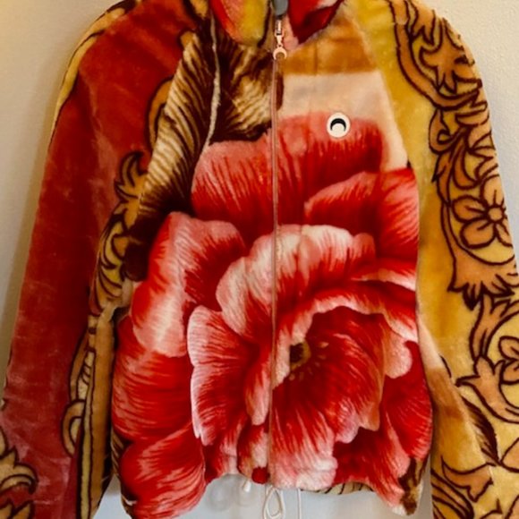 Marine Serre Women's Pink Printed Bomber Jacket. - Picture 3 of 15